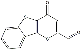 4-オキソ-4H-チオピラノ[3,2-b][1]ベンゾチオフェン-2-カルボアルデヒド 化学構造式