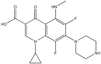  1,4-Dihydro-1-cyclopropyl-6,8-difluoro-5-(methylamino)-7-(piperazin-1-yl)-4-oxoquinoline-3-carboxylic acid