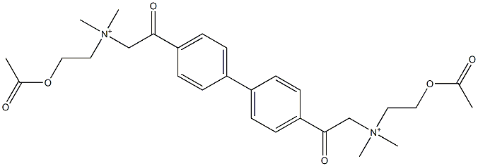 2,2'-(1,1'-Biphenyl-4,4'-diyl)bis[2-oxo-N,N-dimethyl-N-(2-acetoxyethyl)-1-ethanaminium],,结构式