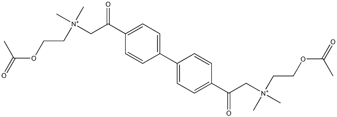 2,2'-(1,1'-Biphenyl-4,4'-diyl)bis[2-oxo-N,N-dimethyl-N-(2-acetoxyethyl)-1-ethanaminium] Struktur