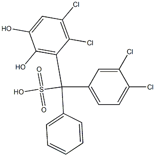 (3,4-Dichlorophenyl)(2,3-dichloro-5,6-dihydroxyphenyl)phenylmethanesulfonic acid|