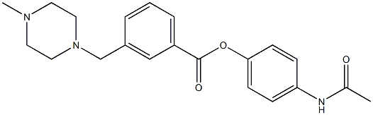 4-(Acetylamino)phenol 3-[(4-methylpiperazin-1-yl)methyl]benzoate,,结构式