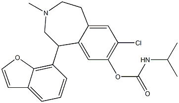 Isopropylcarbamic acid [(7-chloro-3-methyl-1-(benzofuran-7-yl)-2,3,4,5-tetrahydro-1H-3-benzazepin)-8-yl] ester