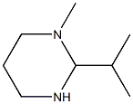 1-メチル-2-イソプロピルヘキサヒドロピリミジン 化学構造式