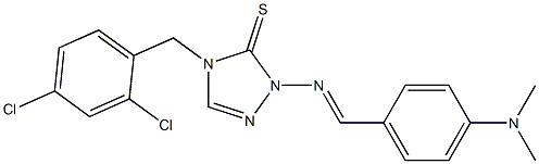 1-(p-Dimethylaminobenzylidene)amino-4-(2,4-dichlorobenzyl)-1H-1,2,4-triazole-5(4H)-thione,,结构式