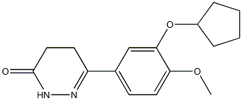 6-(3-Cyclopentyloxy-4-methoxyphenyl)-4,5-dihydropyridazin-3(2H)-one Struktur