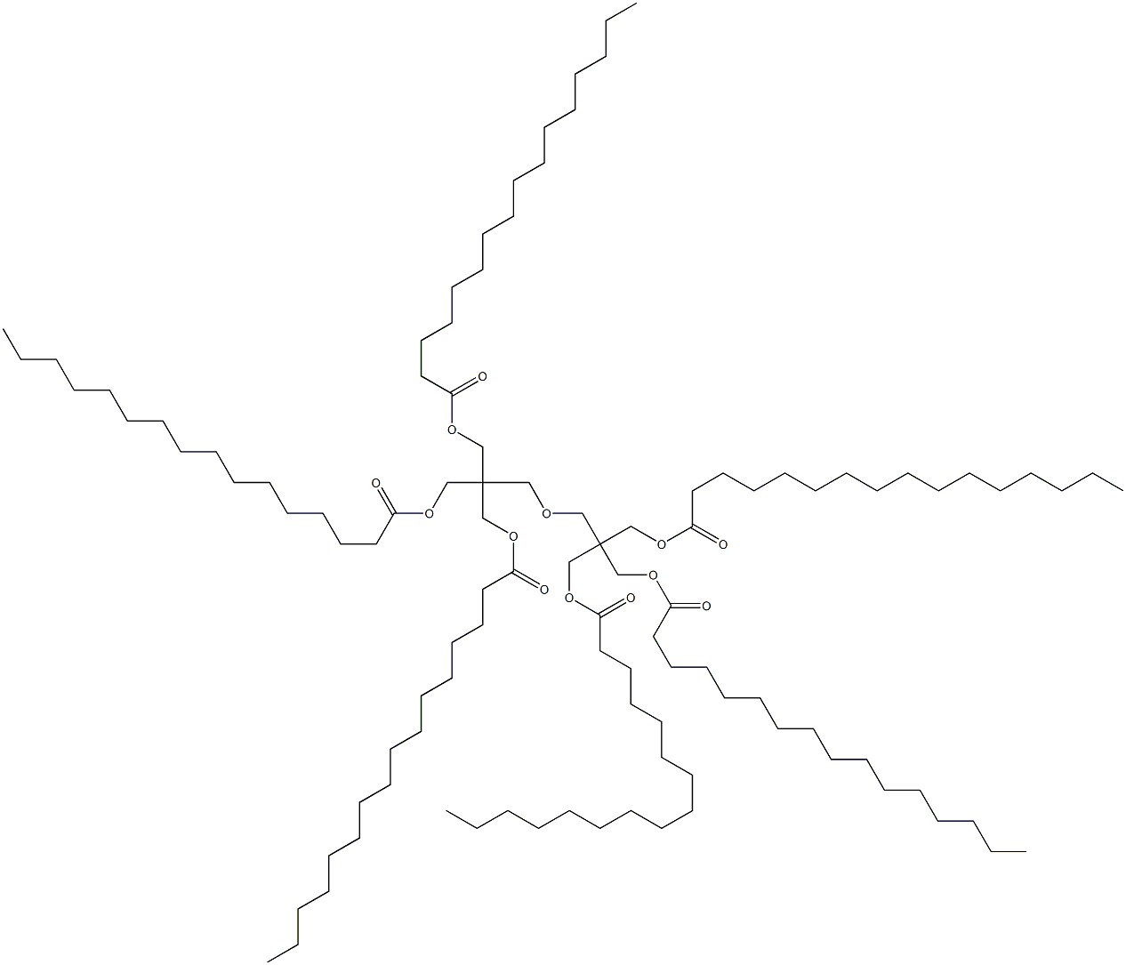 2,2'-[Oxybis(methylene)]bis[2-[(palmitoyloxy)methyl]-1,3-propanediol dipalmitate] Struktur