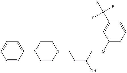 1-(3-Trifluoromethylphenoxy)-4-[4-[phenyl]-1-piperazinyl]-2-butanol,,结构式