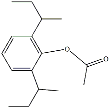 Acetic acid 2,6-di(sec-butyl)phenyl ester Struktur