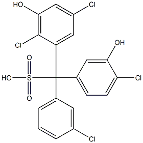 (3-Chlorophenyl)(4-chloro-3-hydroxyphenyl)(2,5-dichloro-3-hydroxyphenyl)methanesulfonic acid,,结构式