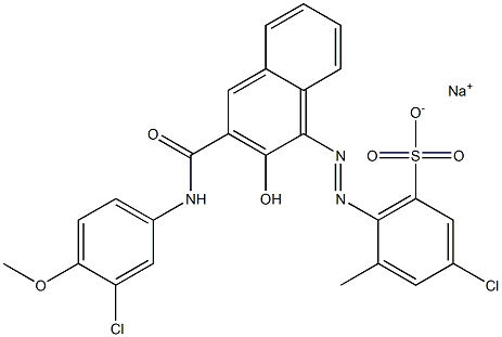  3-Chloro-5-methyl-6-[[3-[[(3-chloro-4-methoxyphenyl)amino]carbonyl]-2-hydroxy-1-naphtyl]azo]benzenesulfonic acid sodium salt