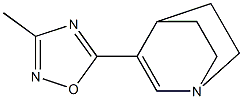 3-(3-メチル-1,2,4-オキサジアゾール-5-イル)-1-アザビシクロ[2.2.2]オクタ-2-エン 化学構造式