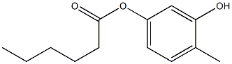 Hexanoic acid 3-hydroxy-4-methylphenyl ester,,结构式