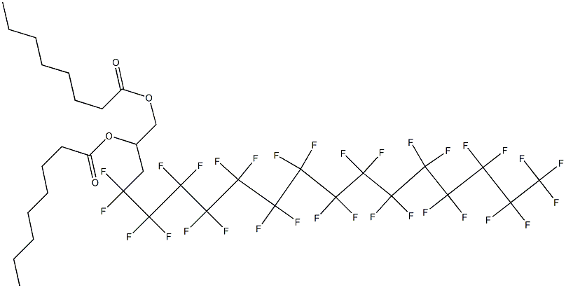 Dioctanoic acid 4,4,5,5,6,6,7,7,8,8,9,9,10,10,11,11,12,12,13,13,14,14,15,15,16,16,17,17,18,18,18-hentriacontafluoro-1,2-octadecanediyl ester