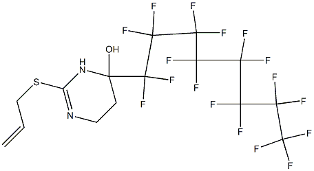 2-(Allylthio)-4-(heptadecafluorooctyl)-3,4,5,6-tetrahydropyrimidin-4-ol Structure