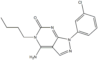 4-Amino-1-(3-chlorophenyl)-5-butyl-1H-pyrazolo[3,4-d]pyrimidin-6(5H)-one