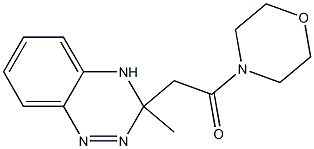 3-メチル-3-[(モルホリノカルボニル)メチル]-3,4-ジヒドロ-1,2,4-ベンゾトリアジン 化学構造式