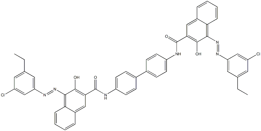 4,4'-Bis[1-[(3-chloro-5-ethylphenyl)azo]-2-hydroxy-3-naphthoylamino]biphenyl|