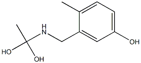 3-[(1,1-Dihydroxyethyl)aminomethyl]-4-methylphenol,,结构式