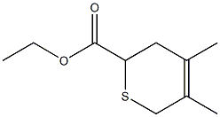 4,5-Dimethyl-3,6-dihydro-2H-thiopyran-2-carboxylic acid ethyl ester,,结构式