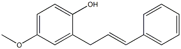 4-Methoxy-2-[(2E)-3-phenyl-2-propenyl]phenol,,结构式