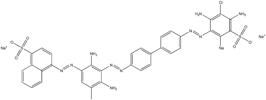 4-[[2,4-Diamino-3-[[4'-[(2,4-diamino-3-chloro-6-sodiosulfophenyl)azo]-1,1'-biphenyl-4-yl]azo]-5-methylphenyl]azo]naphthalene-1-sulfonic acid sodium salt