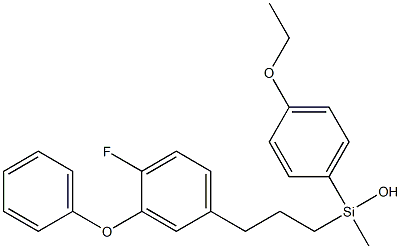 (4-Ethoxyphenyl)[3-(3-phenoxy-4-fluorophenyl)propyl](methyl)hydroxysilane Structure