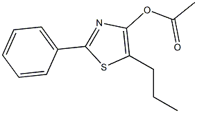 Acetic acid 2-phenyl-5-propyl-4-thiazolyl ester Structure