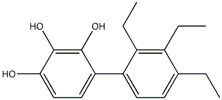4-(2,3,4-Triethylphenyl)benzene-1,2,3-triol 结构式