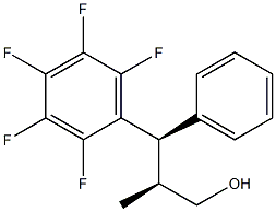 (2S,3R)-2-メチル-3-(ペンタフルオロフェニル)-3-フェニル-1-プロパノール 化学構造式