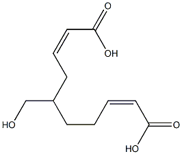 Bisisocrotonic acid 1-hydroxymethyl-1,2-ethanediyl ester,,结构式