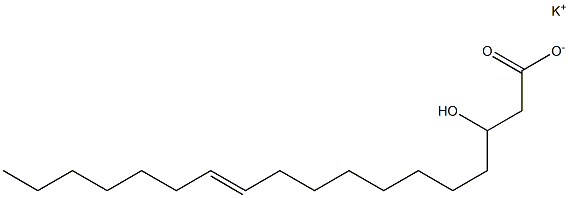 (E)-3-Hydroxy-11-octadecenoic acid potassium salt Structure