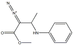 3-Anilino-2-diazobutyric acid methyl ester Structure