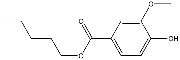 3-Methoxy-4-hydroxybenzoic acid pentyl ester 结构式