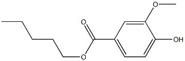 3-Methoxy-4-hydroxybenzoic acid pentyl ester Structure