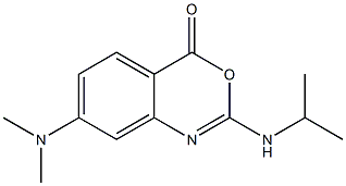 2-Isopropylamino-7-(dimethylamino)-4H-3,1-benzoxazin-4-one,,结构式