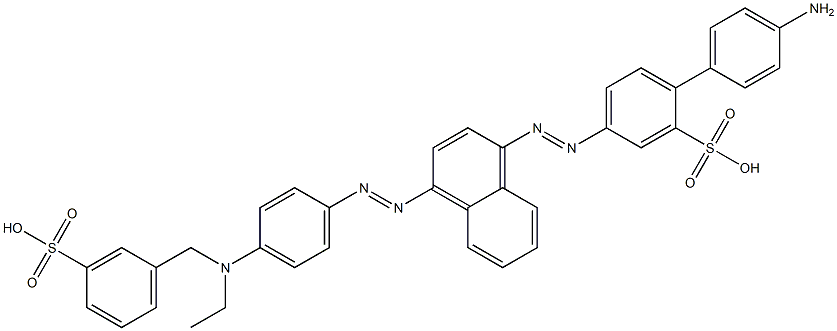 2-(4-Aminophenyl)-5-[4-[4-[N-ethyl-N-(3-sulfophenylmethyl)amino]phenylazo]-1-naphtylazo]-1-benzenesulfonic acid