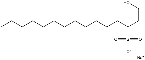 1-Hydroxypentadecane-3-sulfonic acid sodium salt Struktur