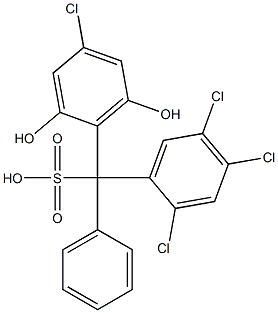 (4-Chloro-2,6-dihydroxyphenyl)(2,4,5-trichlorophenyl)phenylmethanesulfonic acid