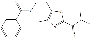 5-(2-ベンゾイルオキシエチル)-4-メチル-2-イソブチリルチアゾール 化学構造式
