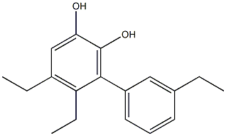 4,5-Diethyl-3-(3-ethylphenyl)benzene-1,2-diol,,结构式