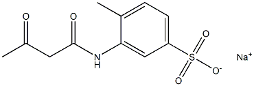 3-(Acetoacetylamino)-4-methylbenzenesulfonic acid sodium salt Struktur