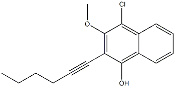  4-Chloro-3-methoxy-2-(1-hexynyl)-1-naphthol