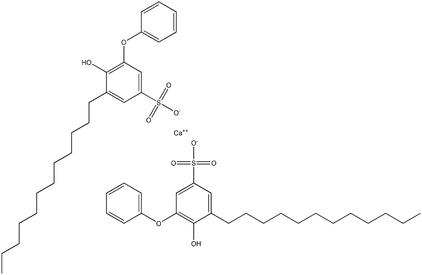 Bis(6-hydroxy-5-dodecyl[oxybisbenzene]-3-sulfonic acid)calcium salt,,结构式