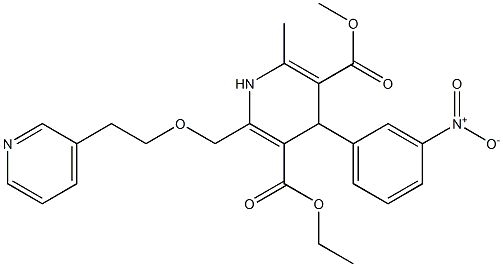 6-(2-(Pyridin-3-yl)ethoxymethyl)-4-(3-nitrophenyl)-2-methyl-1,4-dihydropyridine-3,5-dicarboxylic acid 3-methyl 5-ethyl ester|