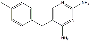 5-(4-メチルベンジル)-2,4-ピリミジンジアミン 化学構造式