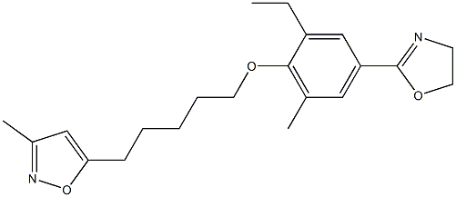 3-Methyl-5-[5-[2-ethyl-6-methyl-4-[(4,5-dihydrooxazol)-2-yl]phenoxy]pentyl]isoxazole|