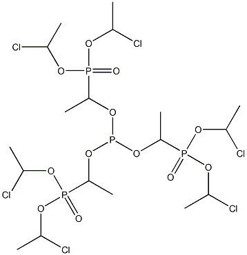 亜りん酸トリス[1-[ビス(1-クロロエトキシ)ホスフィニル]エチル] 化学構造式