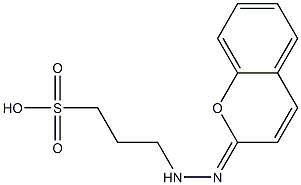 3-[N'-(2H-1-Benzopyran-2-ylidene)hydrazino]propane-1-sulfonic acid|