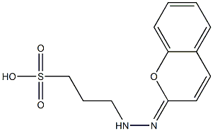 3-[N'-(2H-1-Benzopyran-2-ylidene)hydrazino]propane-1-sulfonic acid,,结构式